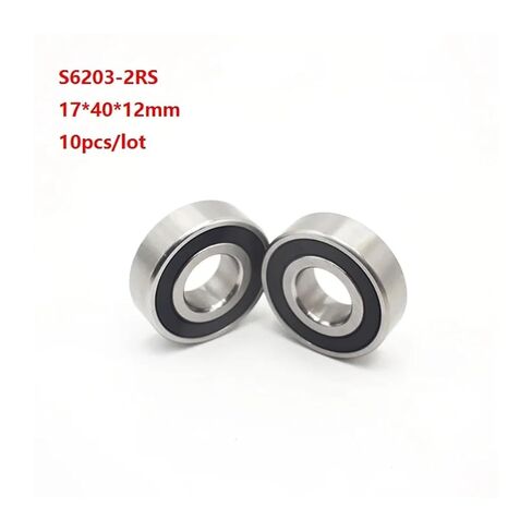 10 قطعة/الوحدة ABEC-5 S6203RS S6203-2RS S6203 2RS ​​17x40x12 مللي متر الفولاذ المقاوم للصدأ كرة أخدود عميقة تحمل 17*40 12 مللي متر in Kuwait