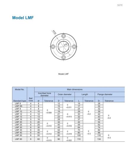 LMF60UU LMF60 Linear Bushing Bearings Shaft in Kuwait