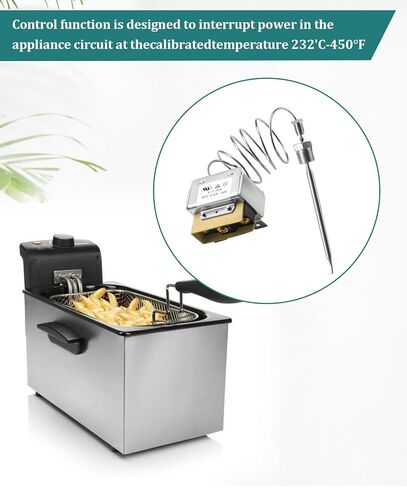 1177 Fryer High Limit Switch LCCM2003000 with 3/8" Mpt Stuff Box Hi Limit 232℃/450°F Replacement for ATOSA 301030005,Imperial,ROBERTSHAW,and Other Deep Fryer in Kuwait