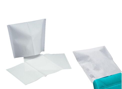 500/bx أغطية مسند رأس الكرسي الطبي الأبيض مقاس 10 × 10 بوصة، ورق أبيض، أنسجة مزخرفة للحماية الممتازة/ظهر من البوليستر، أغطية مسند رأس مقاومة للماء in Kuwait