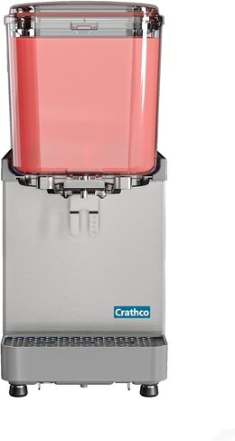Crathco SR-15 Classic Pro Bubbler® موزع مشروبات مبرد، ستانلس ستيل، وعاء فردي سعة 4.75 جالون، خلط محرض in Kuwait