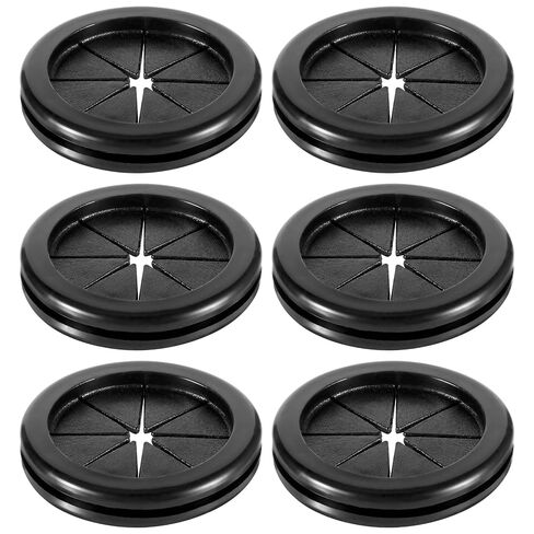 6 Pcs Rubber Grommet for Wiring, 2 Inch Black Wire Grommets 1-11/16" ID Rubber Hole Firewall Grommets Double-Sided Hole Plugs for Metal Wire Protecting in Kuwait