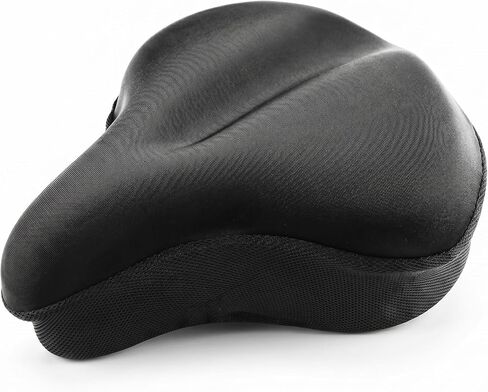 Bike seat Cushion、Bike seat Cover、Gel Breathable and Comfortable Cushion. Black, Unisex Outdoor Cycling, one Pack with rain Protection Cover Included (11inch*7.1inch) in Kuwait