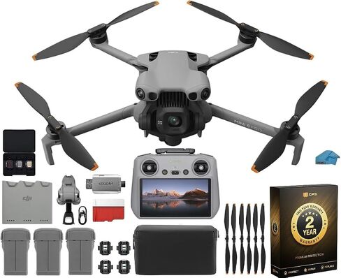 مجموعة DJI Mini 5 Pro Fly More Combo مع DJI RC 2، طائرة بدون طيار مع فيديو 4K، وقت طيران 36 دقيقة، حزمة 3 بطاريات مع ضمان ممتد لمدة عامين، بطاقة ذاكرة 128 جيجابايت + مجموعة تجريبية in Kuwait