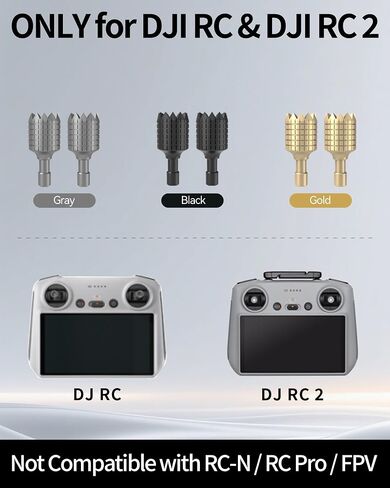3 أزواج من عصا التحكم لوحدة التحكم DJI 𝗥𝗖/𝗥𝗖𝟮، متوافقة مع Mini 3، Mini 3 Pro، Mini 4 Pro، Mini 5 Pro، Air 3، Air 2S، Mavic 3، Mavic 4 Pro، Mavic 3 Classic، ملحقات التحكم عن بعد بدون طيار in Kuwait