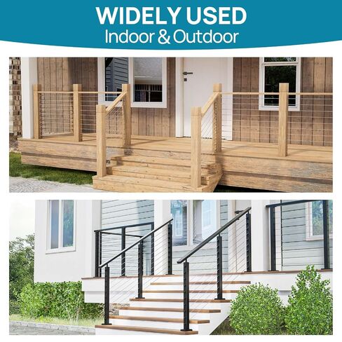 600ft 1/8" Wire Rope Stainless Steel Cable Railing Kit Aircraft Wire Rope Deck Fence Cable Railing Hardware 7x7 Strands for Indoor Outdoor HW01 in Kuwait