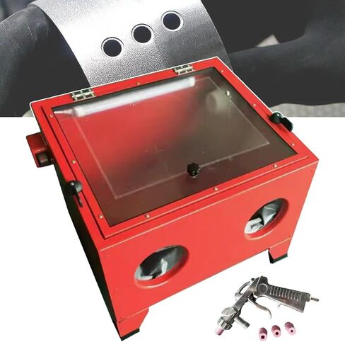 Portable Sandblaster,Led Lighting,One-Touch Switch,with Nozzles of 4 Specifications, Large Volume,Suitable for Removing Paint and Rust from The Parts in Kuwait