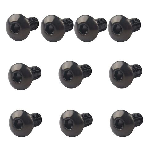 10PCS Bike Screw M5x8 10 12 16mm Button Head Allen Titanium Finish Bolt Stainless Steel for Bicycle Bolts (Burnt Blue, M5X8mm) in Kuwait