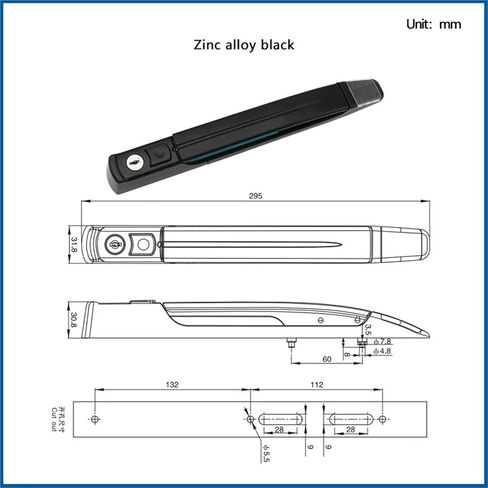 Grounding Lever Lock Industrial Instrument Control Cinet Rotary Handle Mobile Distribution Box Door 1Pcs in Kuwait