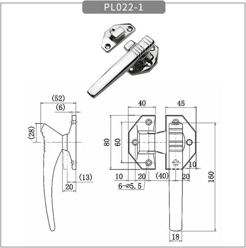 304 Stainless Steel Industrial Equipment Engineering Machinery Rotary Tight Door Closing Handle Precision Casting 1Pcs in Kuwait