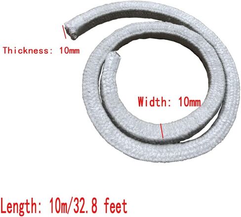 Ceramic Fiber Square Braid Rope Seal for Boiler Furnace 6x6-12x12mm x 10m(10x10mm*10m) in Kuwait
