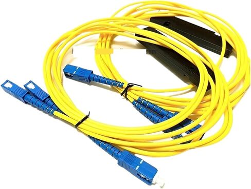 10PCS FTTH Fiber Optic 1x2 Splitter A/UPC Single Mode in Kuwait