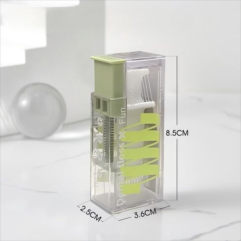Portable Floss Storage Box for Storage Floss Picks,Pop-Up Organiser Case-Green Translucent in Kuwait