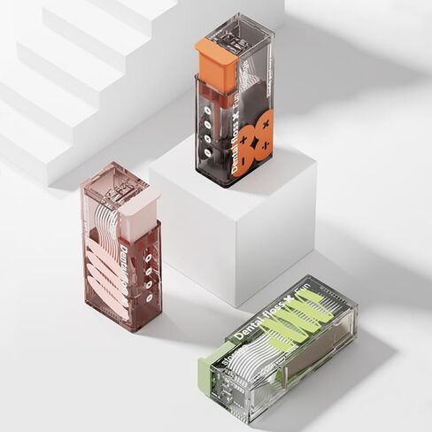 Portable Floss Storage Box for Storage Floss Picks,Pop-Up Organiser Case-Green Translucent in Kuwait