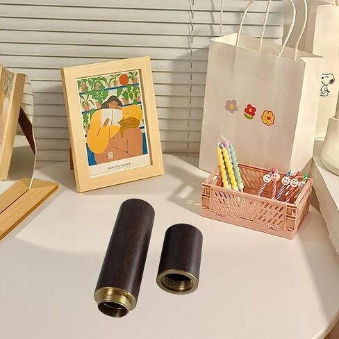 Septe Toothpick Holder, Wooden Portable Sewing Needles Storage Case for Storage Toothpick,Cotton Swab and Other Small Object ,2 ebony + 2 rosewood(4 Pcs) in Kuwait