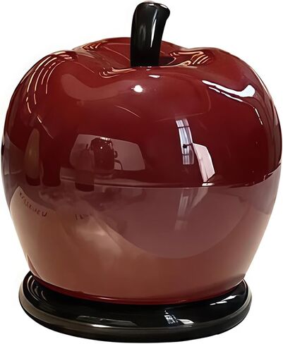 Red Apple Toothpick Holder - Ceramic Cotton Swab & Floss Organizer, Cute Fruit-Themed Home Decor for Kitchen Countertop in Kuwait