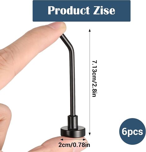 6 Pcs Magnetic Hooks, 2.6 Inch Neodymium Magnet Hooks for Cabin Refrigerator, Long Black Magnetics Hook Strong Magnetic Cruise Hangers for Keys Towels Tools Kitchen Utensils in Kuwait