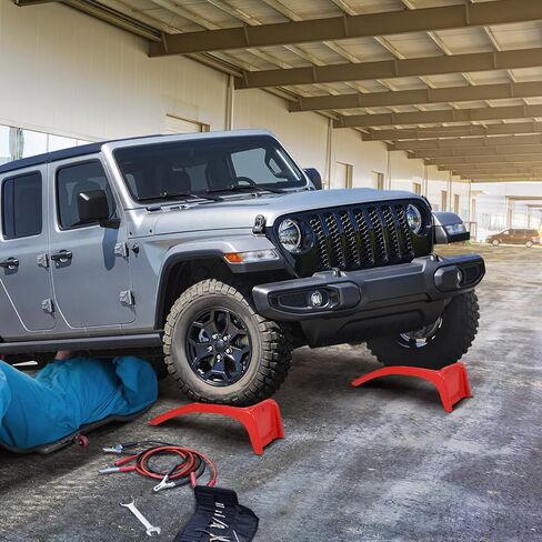 Car Ramp Pack of 2, 4000 Lbs Load Capacity,Set for Oil Change and Car Repair, Solid Steel Auto Ramp, Heavy Duty Truck Ramp Ideal for Easy Home Garage Maintenance in Saudi Arabia