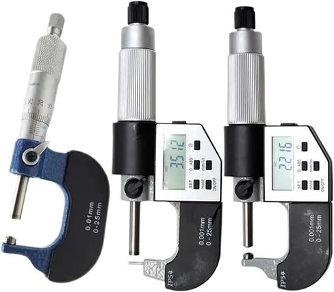 1PCS Micrometers 0-25 25-50 Thickness Micrometer Gauge 0-1" 0.01 0.001 Outside Micrometer(13) in Kuwait