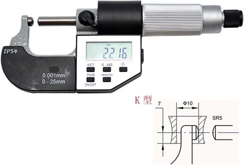 1PCS Micrometers 0-25 25-50 Thickness Micrometer Gauge 0-1" 0.01 0.001 Outside Micrometer(13) in Kuwait