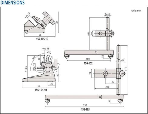 Micrometer Stand Fixed Angle Type 156-105-10 Tools 156-101-10(156-105-10) in Kuwait