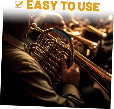 BESPORTBLE Leather Anti-Skid French Horn Hand Guard with Strap PU Protective Cover for Musical Instruments Non-Slip Replacement Grip for French Horn Players in Kuwait