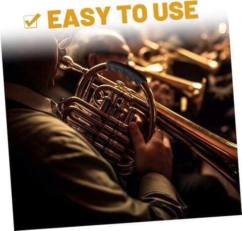 HANABASS Leather French Horn Guard with Strap Non-Skid Protective Hand Cover PU Anti-Skid Accessories for French Horn in Kuwait