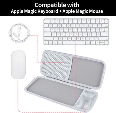 حافظة صلبة متوافقة مع لوحة مفاتيح Apple Magic Keyboard + Magic Mouse Combo in Kuwait