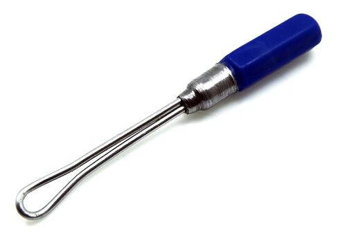 Ear Cleaner Blue 6cm Veterinary Curettes Universal Instruments in Saudi Arabia