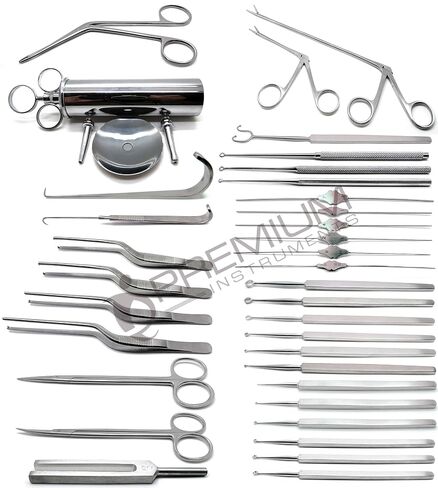 35 Pcs ENT Curettes Tweezers Forceps Retractors Probes Scissors Instruments in Saudi Arabia