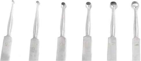 Fox Dermal CURETTES الأمراض الجلدية 1MM-6MM ENT 6 قطع أدوات الفولاذ المقاوم للصدأ ODM in Kuwait
