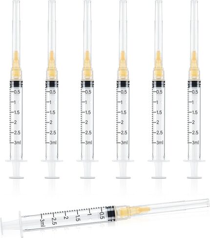 Ezoon 100 Pack 3ml/cc 25G x 5/8 Inch (16mm) for Liquid Measuring, Laboratory and Industrial Use Only in Kuwait