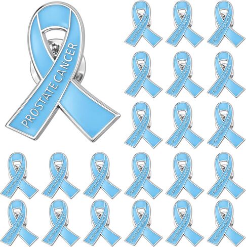 Quelay 50 Pcs Colon Cancer Awareness Pins Blue Ribbon Lapel Pins Colon Cancer Hope Brooches Bulk for School Home Office Party Favor Gifts in Saudi Arabia