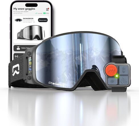 Multifunctional Smart Wireless Ski Goggles with Walkie-Talkie, Anti-Fog Zeiss Lens, Music & Call Function in Kuwait