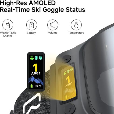 Multifunctional Smart Wireless Ski Goggles with Walkie-Talkie, Anti-Fog Zeiss Lens, Music & Call Function in Kuwait