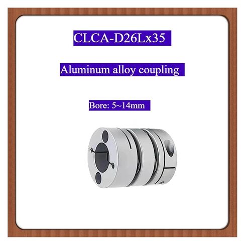 1 قطعة CLCA-D26Lx35 سبائك الألومنيوم المرنة مزدوجة الحجاب الحاجز اقتران السائر المسمار محرك معزز اتصال 26 مللي متر * 35 مللي متر تتحمل: 5 ~ 14 مللي متر (10 مللي متر إلى 11 مللي متر) in Kuwait