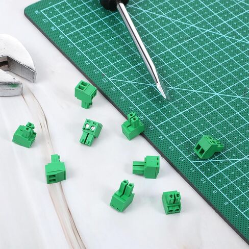 20 PCS KF2EDG 3.81mm Spacing 2 Pin Pluggable PCB Angle Screw Terminal Block Plug Connector Socket Panel Mount DIY in Saudi Arabia