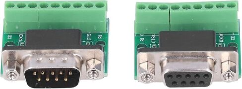 طقم موصل أنثى ذكر DB9، محول تسلسلي RS232 9 دبوس D-SUB لوحة فك طرفية لولبية، موصل ذكر إلى أنثى بدون لحام لمشروع التحكم الصناعي للكمبيوتر الشخصي in Kuwait