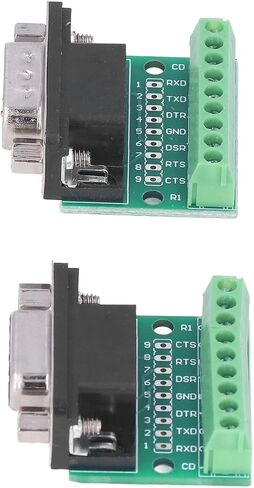 طقم موصل أنثى ذكر DB9، محول تسلسلي RS232 9 دبوس D-SUB لوحة فك طرفية لولبية، موصل ذكر إلى أنثى بدون لحام لمشروع التحكم الصناعي للكمبيوتر الشخصي in Kuwait