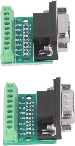 طقم موصل أنثى ذكر DB9، محول تسلسلي RS232 9 دبوس D-SUB لوحة فك طرفية لولبية، موصل ذكر إلى أنثى بدون لحام لمشروع التحكم الصناعي للكمبيوتر الشخصي in Kuwait