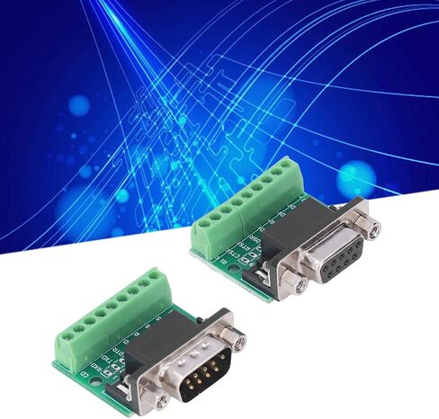 طقم موصل أنثى ذكر DB9، محول تسلسلي RS232 9 دبوس D-SUB لوحة فك طرفية لولبية، موصل ذكر إلى أنثى بدون لحام لمشروع التحكم الصناعي للكمبيوتر الشخصي in Kuwait