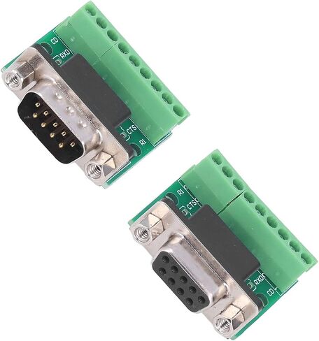 طقم موصل أنثى ذكر DB9، محول تسلسلي RS232 9 دبوس D-SUB لوحة فك طرفية لولبية، موصل ذكر إلى أنثى بدون لحام لمشروع التحكم الصناعي للكمبيوتر الشخصي in Kuwait
