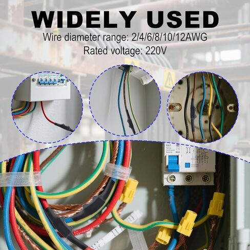 مجموعة موصلات أسلاك AWG السريعة 35 قطعة، 2 4 6 8 10 12 موصلات تجعيد أسلاك قياس أسلاك كهربائية سريعة، مجموعة توصيل كابل كهربائي للبطارية للأجهزة المنزلية وصناعة الطاقة in Kuwait