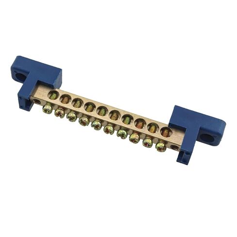 2PCS 10 Position Copper Terminal Block Neutral Line Distribution Box Copper Bars and Columns for Ships Mechanical Equipment Boxes in Saudi Arabia