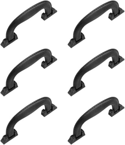 مقبض الأمتعة وسهل التركيب من البلاستيك الأسود 6 قطع مع تصميم قابل للطي وإكسسوارات الأمتعة لاستبدال حقيبة السفر والحقائب اليدوية in Kuwait