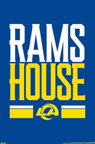 ملصق حائط NFL Los Angeles Rams - Rams House 26، مقاس 34 بوصة × 22.4 عرض، إصدار غير مؤطر in Kuwait