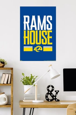 ملصق حائط NFL Los Angeles Rams - Rams House 26، مقاس 34 بوصة × 22.4 عرض، إصدار غير مؤطر in Kuwait