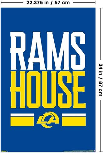 ملصق حائط NFL Los Angeles Rams - Rams House 26، مقاس 34 بوصة × 22.4 عرض، إصدار غير مؤطر in Kuwait
