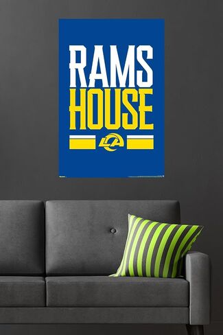 ملصق حائط NFL Los Angeles Rams - Rams House 26، مقاس 34 بوصة × 22.4 عرض، إصدار غير مؤطر in Kuwait