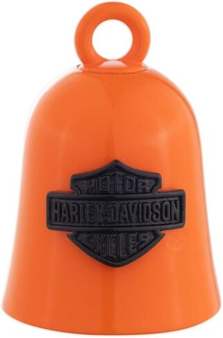 Harley-Davidson Engraved Bar & Shield Logo Ride Bell, Orange & Black in Kuwait